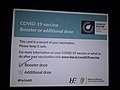 A COVID-19 Vaccine Booster Record Card issued by the Health Service Executive (HSE) in January 2022.