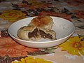 Filipino hopia filled with mung bean paste