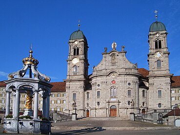 The Baroque Einsiedeln Abbey at Einsiedeln, Switzerland