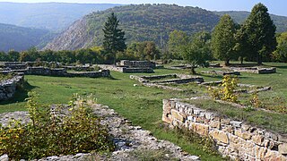 Ruins of the medieval fortress of Krakra near Pernik