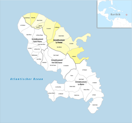 Location within the region Martinique
