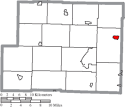Location of Hopedale in Harrison County