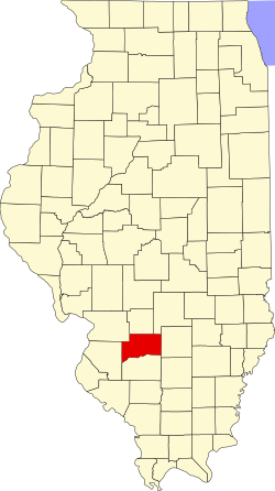 Karte von Clinton County innerhalb von Illinois