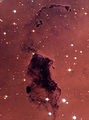 Bok Globule in NGC 281 near the star cluster IC 1590. Image by the Hubble Space Telescope.