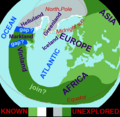 Image 96Based on the medieval Íslendingasögur sagas, including the Grœnlendinga saga, this interpretative map of the "Norse World" shows that Norse knowledge of the Americas and the Atlantic remained limited. (from Atlantic Ocean)