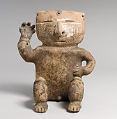 Seated figure; 13th–15th century; ceramic: height: 22.9, width: 21 cm; Metropolitan Museum of Art (New York City, New York)