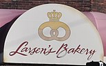 Bakery emblem used as a logo at a Danish bakery in Ballard, Seattle
