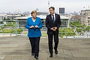 Secretary Blinken with German Chancellor Angela Merkel in Berlin, June 2021