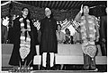 The Dalai Lama, Nehru and Zhou Enlai in 1956 in India, at the UNESCO Buddhist Conference in Ashok Hotel, New Delhi.