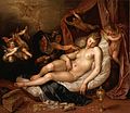 Hendrick Goltzius: Die schlafende Danae wird für Jupiter vorbereitet, 1603, Los Angeles County Museum of Art
