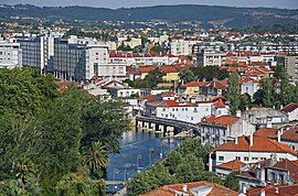 View of the town of Tomar and the Nabão river