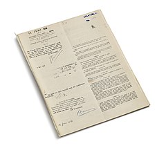 Photograph of an official document