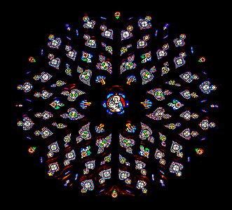 Rose window of the west front (16th c.) (multiple click to see detail)