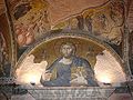 Christus als „Land der Lebenden“, Mosaik über dem Durchgang zum Esonarthex
