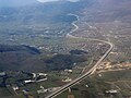 Egnatia Odos near Ioannina, as seen from Airplane.