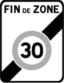 Zone 30 end in France