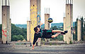 Jan Weber during Freestyle Soccer airmove