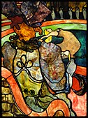 With Louis Comfort Tiffany, Au Nouveau Cirque, Papa Chrysanthème, c. 1894, stained glass, 120 x 85 cm, Musée d'Orsay, Paris