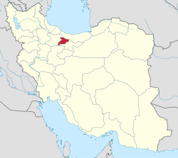 Location of Alborz province in Iran