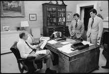 Jimmy Carter at the C&O desk in the Oval Office Study
