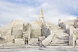The Hill of Hope monument in Onomichi, Hiroshima, is landscaped with five thousand square metres of Carrara marble.