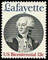 200th anniversary of Lafayette's arrival, 1977 issue as part of the Bicentennial Series