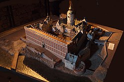 A small-scale model of the castle, as pictured in Museum Three Crowns