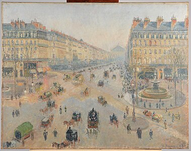 The Avenue de l'Opéra painted by Camille Pissarro (1898).