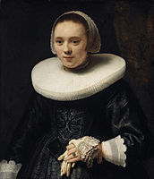 Rembrandt, Portrait of a Woman with Gloves, c 1632-1642