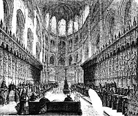 Interior of the Cathedral at Auch (etching from painting of 1838)