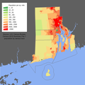 Image 7Rhode Island population density map (from Rhode Island)