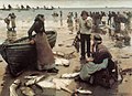 Image 5"A Fish Sale on a Cornish Beach"l Stanhope Forbes; also showing traditional dress (from Culture of Cornwall)