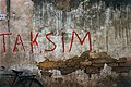 Image 2"TAKSİM" (division) graffiti on a wall in Nicosia in the late 1950s (from Cyprus problem)