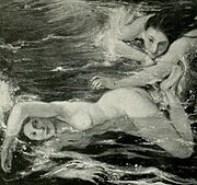 The Pursuit - Nudes Swimming by Charles Shannon (1922)