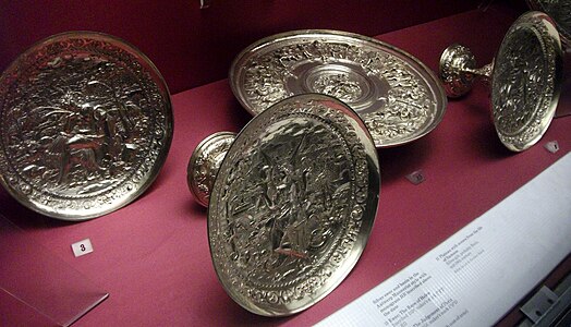 Part of a set of 12 silver-gilt tazze, Augsburg, end of 16th century