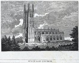 A 19th-century wood engraving view from the south-west