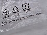 A Ziploc bag made of LDPE