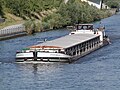 Self-propelled barge Andromeda in canal at Hanover, Germany