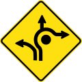 (MR-WDAD-10) Roundabout Directional Lanes (used in Western Australia)