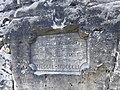 Inschrift zum Brückenbau von 1850/51 am Neurathener Felsentor (Ostseite der Brücke)