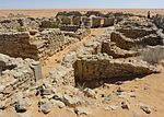 Roman ruins in a desert setting