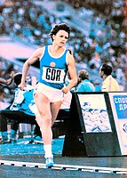 Die Olympiazweite von 1976 Christina Brehmer gewann die Silbermedaille, drei Tage darauf gab es Gold in der Staffel – später errang sie noch viele Erfolge