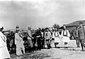Prince Wilhelm of Wied, Isa Boletini and officers of the International Gendarmerie: Duncan Heaton-Armstrong and Colonel Thomson near Durrës in June 1914