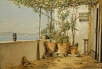 A loggia in Procida, between 1834 and 1841