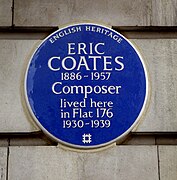 Plaque commemorating Eric Coates