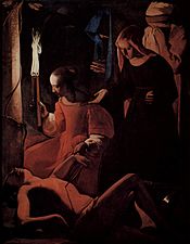 Saint Sebastian tended by Saint Irene by Georges de La Tour (1649)