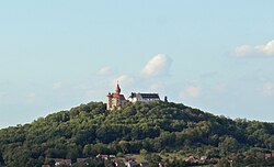 The fortress of Heldburg dominates the area