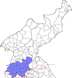 Location of Hwanghae Province