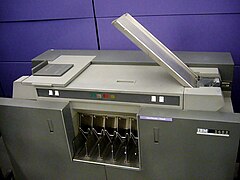 IBM 1402 high speed card reader and punch used in larger installations and typically run by an operator