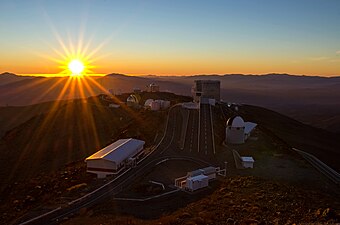 Sunset at ESO's La Silla observatory in Chile